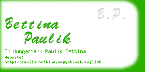 bettina paulik business card